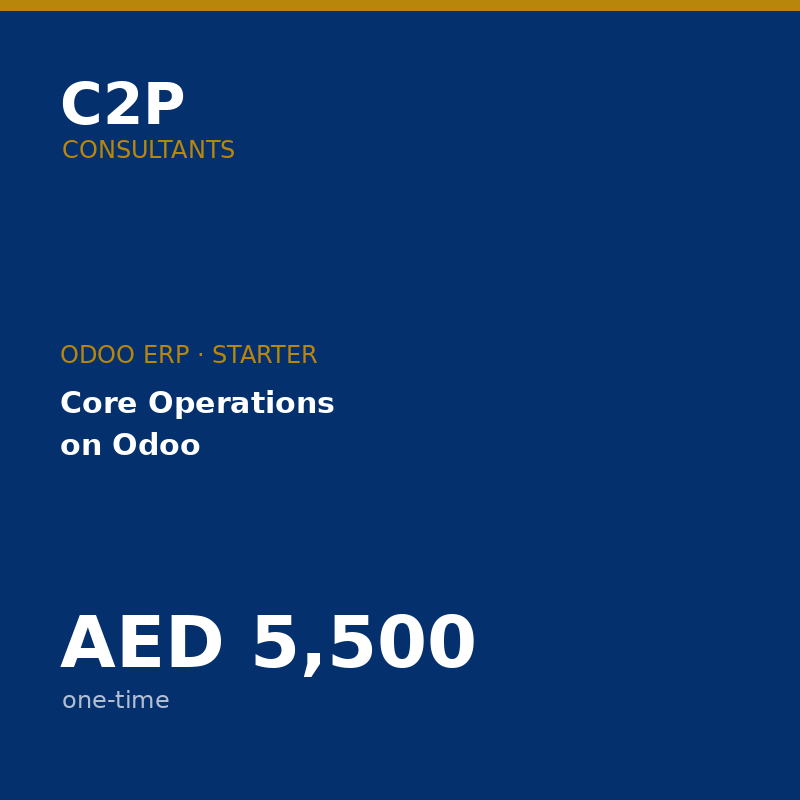 C2P Odoo ERP — Starter Package (Full Payment)